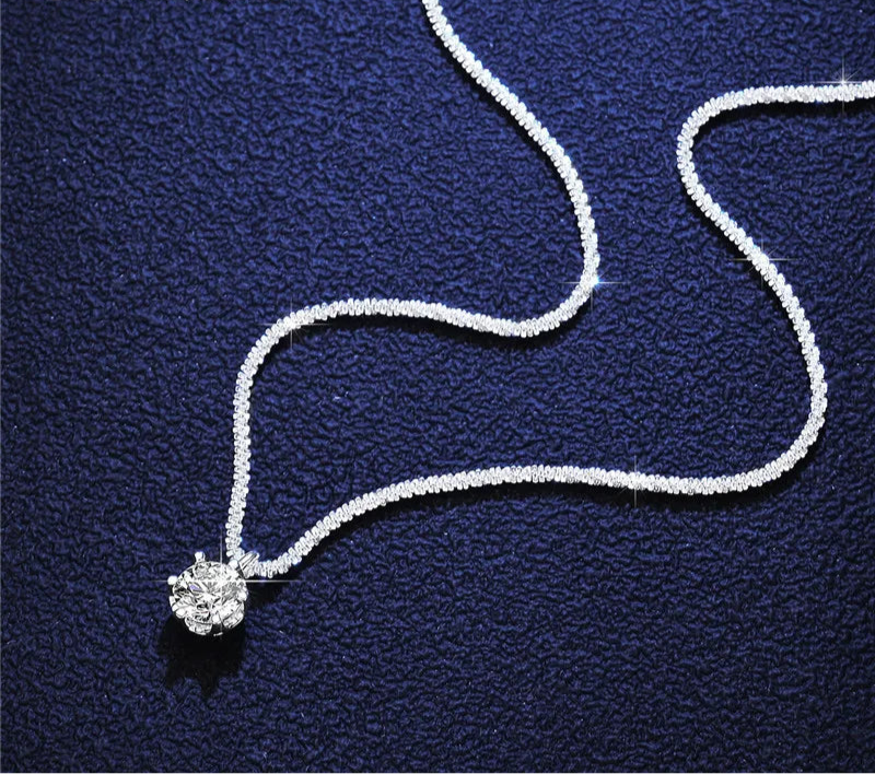 Sterling Moissanite Sparkle Chain Necklace