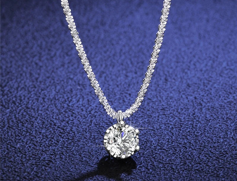 Sterling Moissanite Sparkle Chain Necklace