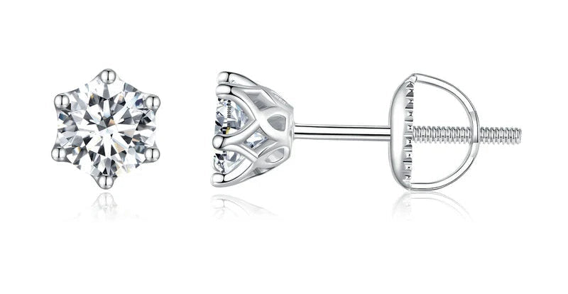 Brilliant Round Cut Moissanite Earrings